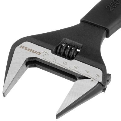 Ключ разводной, 250 мм, CrV, тонкие губки, защитные насадки Gross по ценам производителя в Уфе с доставкой по всей России