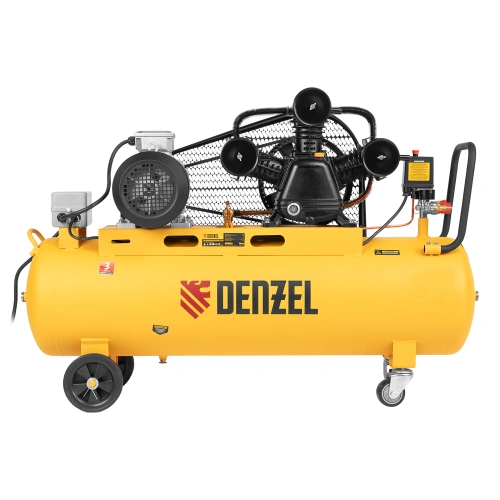 Компрессор воздушный BCW3000-T/100, ременный привод, 3.0 кВт, 100 литров, 520 л/мин Denzel по ценам производителя в Уфе с доставкой по всей России