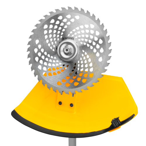 Триммер бензиновый DT-52E, 52 см3, неразъемная штанга, электростартер, состоит из 2 частей Denzel по ценам производителя в Уфе с доставкой по всей России