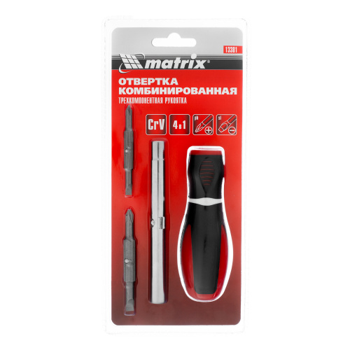 Отвертка комбинированная "Era", SL5/PH1, SL6/PH2, CrV, трехкомпонентная рукоятка Matrix по ценам производителя в Уфе с доставкой по всей России