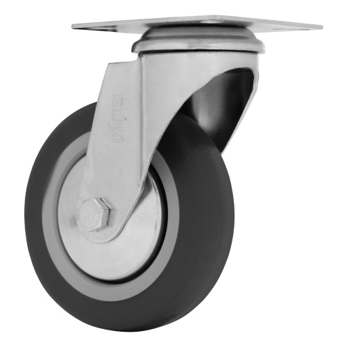 Колесо поворотное D 100 мм, крепление  платформенное Сибртех по ценам производителя в Уфе с доставкой по всей России