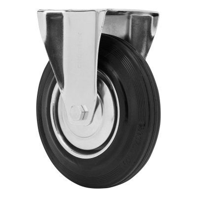 Колесо неповоротное D 200 мм, крепление  платформенное Сибртех по ценам производителя в Уфе с доставкой по всей России