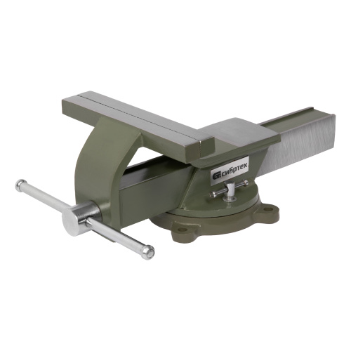 Тиски слесарные, 200 мм, стальные, поворотные Сибртех по ценам производителя в Уфе с доставкой по всей России