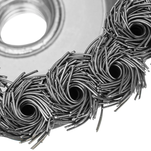 Щетка для УШМ, 100 мм, М14, "чашка", крученая металлическая проволока Сибртех по ценам производителя в Уфе с доставкой по всей России