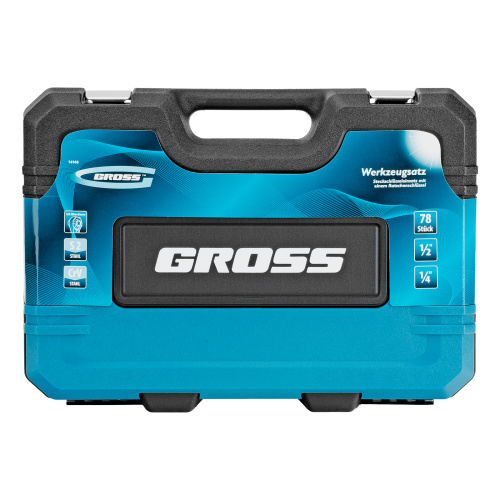 Набор инструментов, 1/4", 1/2", CrV, 120 зубьев, 78 предметов Gross по ценам производителя в Уфе с доставкой по всей России