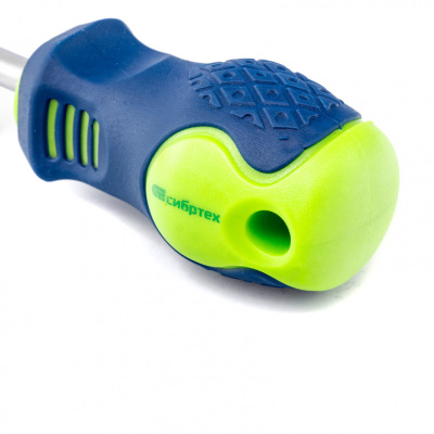 Отвертка, SL6 х 38 мм, CrV, двухкомпонентная рукоятка Сибртех по ценам производителя в Уфе с доставкой по всей России