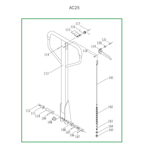 Ручка в сборе для гидравлических тележек AC25 по ценам производителя в Уфе с доставкой по всей России