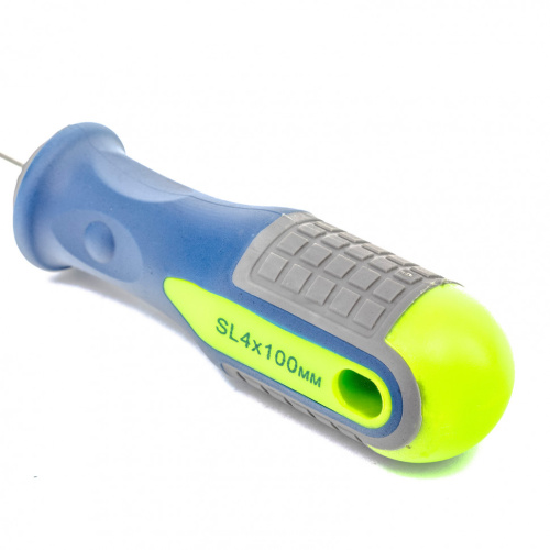 Отвертка, SL4 х 100 мм, CrV, трехкомпонентная рукоятка Сибртех по ценам производителя в Уфе с доставкой по всей России