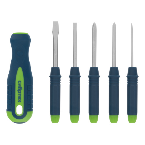 Отвертка со сменными насадками, 5 шт, CrV Сибртех по ценам производителя в Уфе с доставкой по всей России