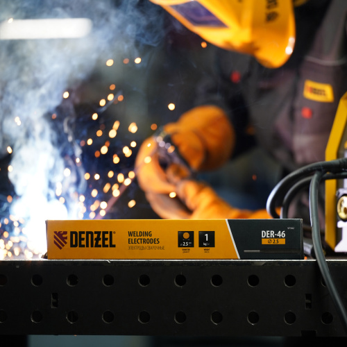 Электроды DER-46, диам. 2,5 мм, 1 кг., рутиловое покрытие Denzel по ценам производителя в Уфе с доставкой по всей России