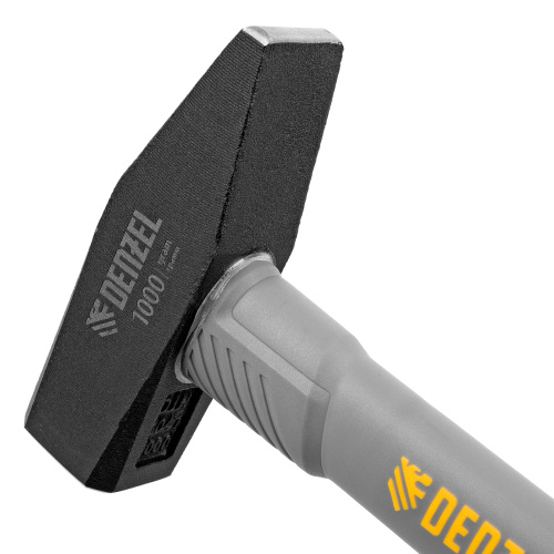 Молоток слесарный, 1000 г, кованый, фибергласовая рукоятка c TPR покрытием Denzel по ценам производителя в Уфе с доставкой по всей России