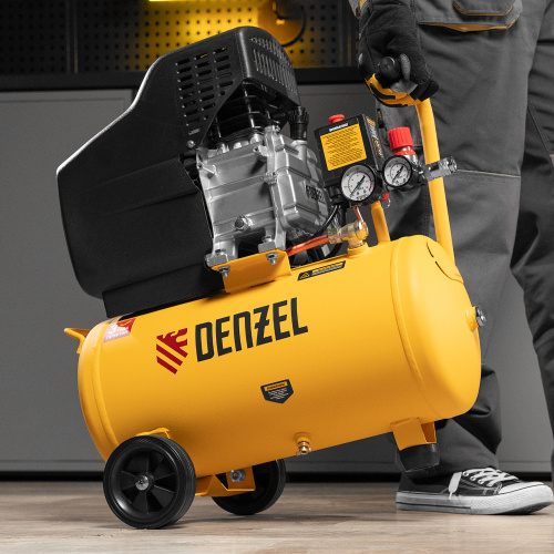 Компрессор воздушный DC1500/24, прямой привод, 1.5 кВт, 24 литра, 220 л/мин Denzel по ценам производителя в Уфе с доставкой по всей России