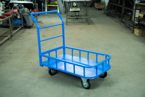 Тележка платформенная TOR ТП-МБ (600х1000) с бортами (колеса 160 мм) по ценам производителя в Уфе с доставкой по всей России