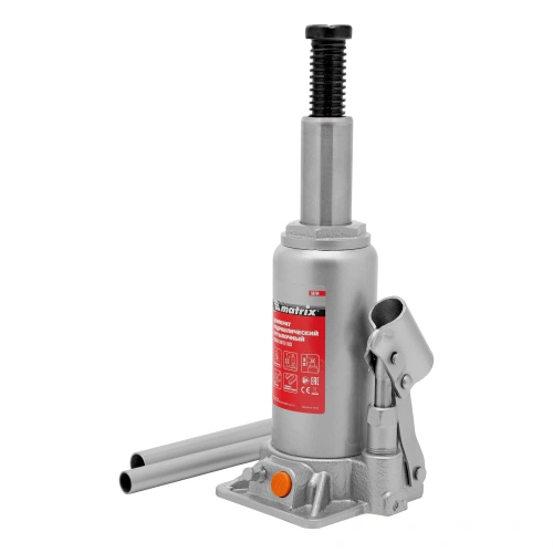 Домкрат гидравлический бутылочный, 5 т, h подъема 197-382 мм Matrix по ценам производителя в Уфе с доставкой по всей России