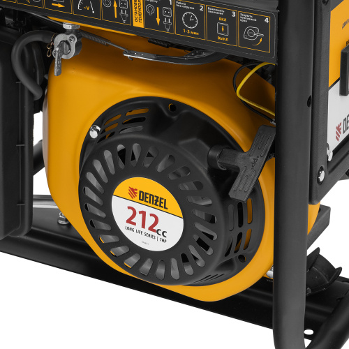 Генератор бензиновый PS 28, 2.8 кВт, 230 В, 15 л, ручной стартер Denzel по ценам производителя в Уфе с доставкой по всей России