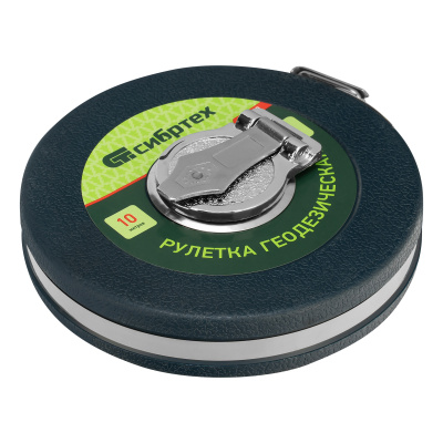 Рулетка геодезическая 10 м х 13 мм, закрытый корпус, фибергласовая лента Сибртех по ценам производителя в Уфе с доставкой по всей России