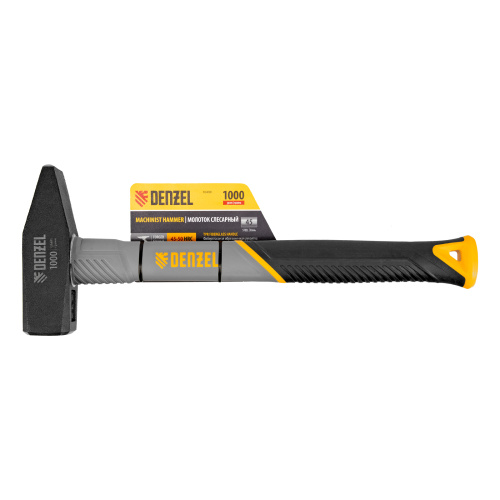 Молоток слесарный, 1000 г, кованый, фибергласовая рукоятка c TPR покрытием Denzel по ценам производителя в Уфе с доставкой по всей России
