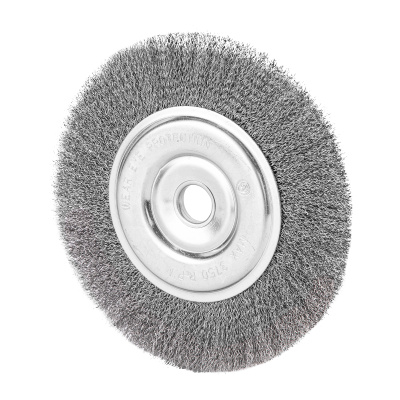 Щетка для УШМ, 200 мм, посадка 22.2 мм, плоская, витая проволока 0.3 мм Сибртех по ценам производителя в Уфе с доставкой по всей России