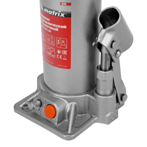 Домкрат гидравлический бутылочный, 6 т, h подъема 216-413 мм Matrix по ценам производителя в Уфе с доставкой по всей России