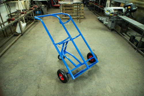 Тележка для баллонов пропан + кислород TOR ТГК-П, 2 баллона (250 пневмо+160поворотное) по ценам производителя в Уфе с доставкой по всей России