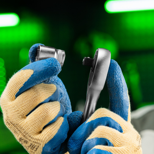 Ключ-трещотка 3/8", 45 зубьев, с быстрым сбросом, матовый хром Сибртех по ценам производителя в Уфе с доставкой по всей России