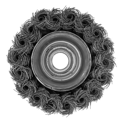 Щетка для УШМ, 75 мм, М14, "чашка", крученая проволока 0.35 мм Matrix по ценам производителя в Уфе с доставкой по всей России