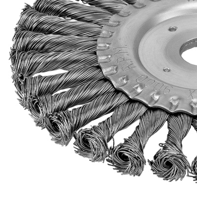 Щетка для УШМ 175 мм, посадка 22.2 мм, плоская, крученая металлическая проволока Сибртех купить в Москве с доставкой по всей России | ProtosMarket.ru