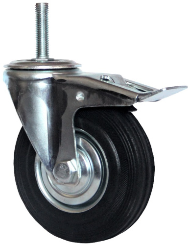 Колесо промышленное поворотное с болтом и тормозом М12 125 мм - SCtb 55 по ценам производителя в Уфе с доставкой по всей России