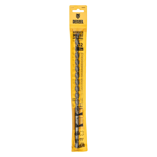Бур по бетону, двойная спираль, три пылеотводящие кромки, 12 x 260 мм DENZEL по ценам производителя в Уфе с доставкой по всей России