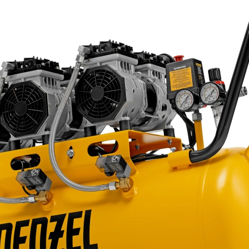 Компрессор безмасляный, малошумный DLS 1800/100,1800 Вт, 3x600, 100 л, 345 л/мин Denzel по ценам производителя в Уфе с доставкой по всей России