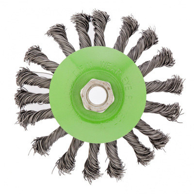 Щетка для УШМ, 115 мм, М14, "тарелка", крученая проволока 0.5 мм Сибртех по ценам производителя в Уфе с доставкой по всей России