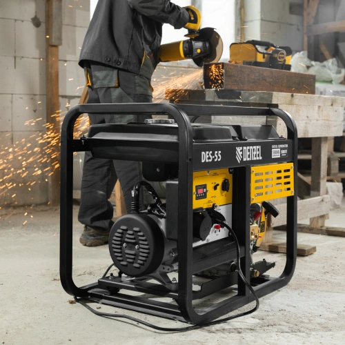 Генератор дизельный DES-55, 5,5 кВт, 230 В, 11 л, ручной стартер Denzel по ценам производителя в Уфе с доставкой по всей России