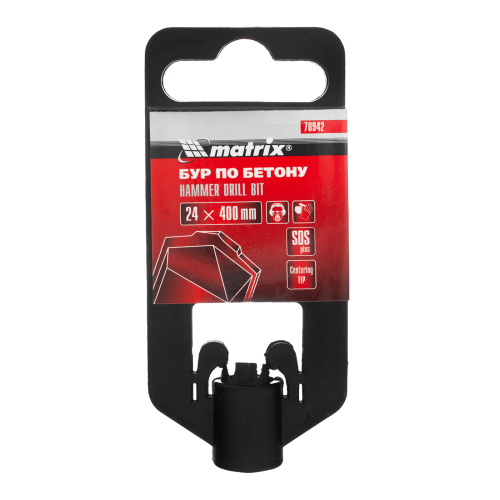 Бур по бетону, 24 х 400 мм, SDS Plus Matrix по ценам производителя в Уфе с доставкой по всей России