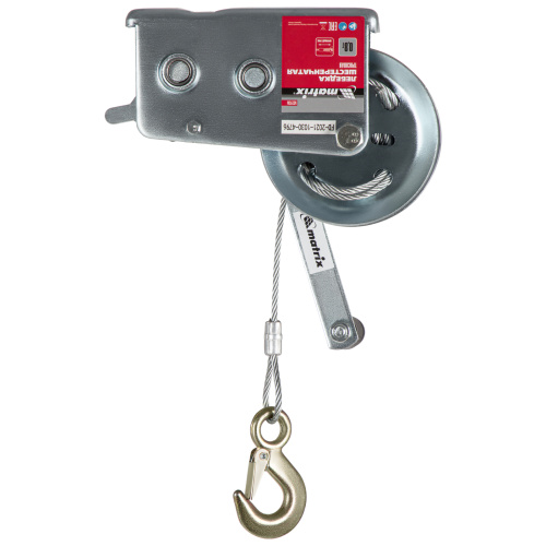 Лебедка шестеренчатая, тяга 0.8 т, тросовая Matrix по ценам производителя в Уфе с доставкой по всей России