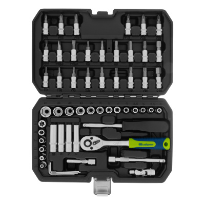 Набор инструментов, 1/4", пластиковый кейс 56 предметов Сибртех по ценам производителя в Уфе с доставкой по всей России