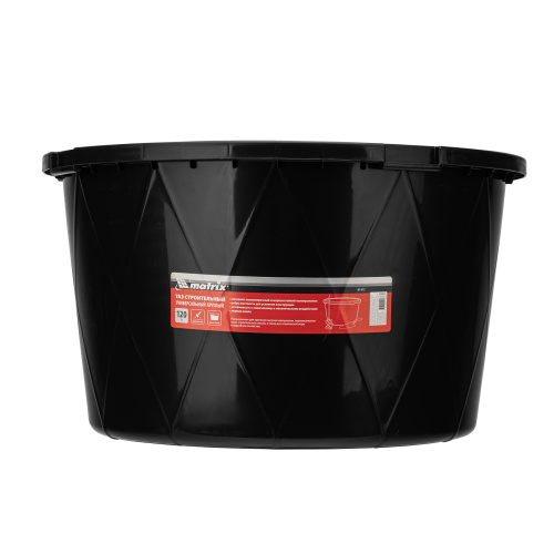 Таз строительный круглый универсальный, 120л, ударопрочный, с ребрами жесткости Matrix по ценам производителя в Уфе с доставкой по всей России