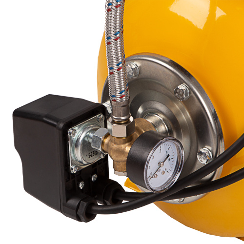 Насосная станция PS1100С, 1100 Вт, 4500 л/ч, ресивер 24 л, подъем 46 м, чугун Denzel по ценам производителя в Уфе с доставкой по всей России