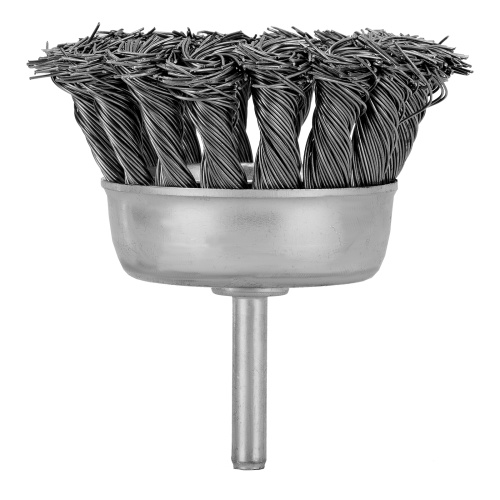 Щетка для дрели, 65 мм, "чашка" со шпилькой, крученая металлическая проволока Matrix по ценам производителя в Уфе с доставкой по всей России