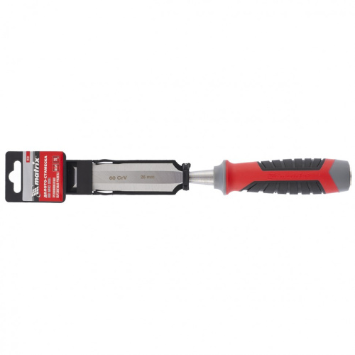 Долото-стамеска, 26 мм, 60 CrV, трехкомпонентная обрезиненная рукоятка Matrix по ценам производителя в Уфе с доставкой по всей России