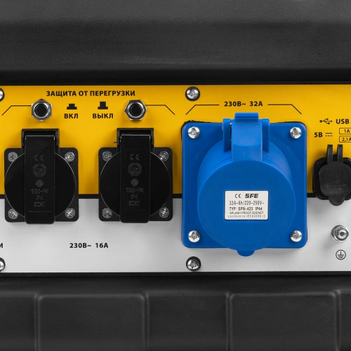 Генератор бензиновый PS 70 EA, 7.0 кВт, 230 В, 25 л, коннектор автоматики, электростартер Denzel по ценам производителя в Уфе с доставкой по всей России