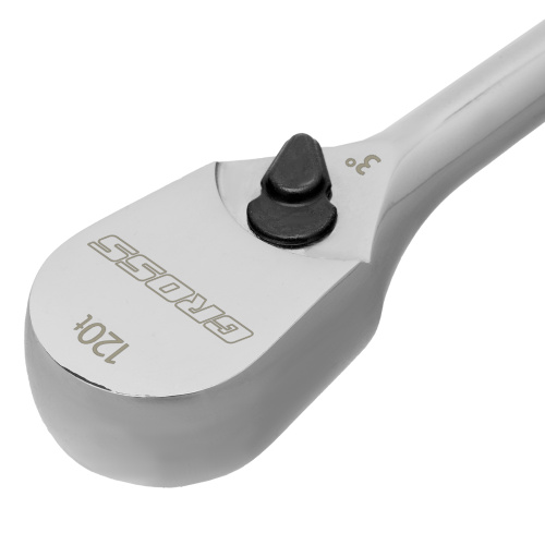 Ключ-трещотка 3/8", CrV, 120 зубьев, цельнометаллический, хром Gross по ценам производителя в Уфе с доставкой по всей России