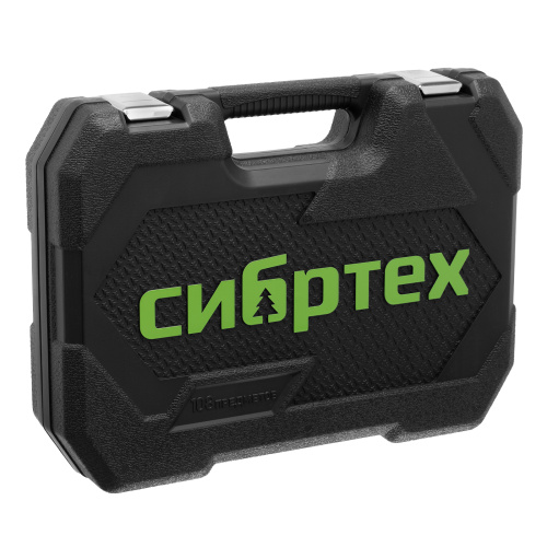 Набор инструментов, 1/2", 1/4", 108 предметов// Сибртех по ценам производителя в Уфе с доставкой по всей России