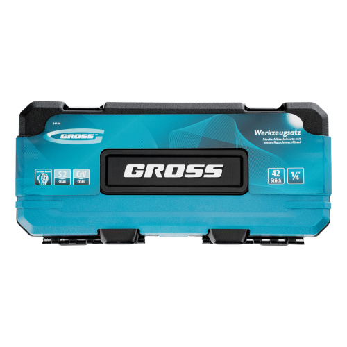 Набор инструментов, 1/4", CrV, 120 зубьев, 42 предмета Gross по ценам производителя в Уфе с доставкой по всей России