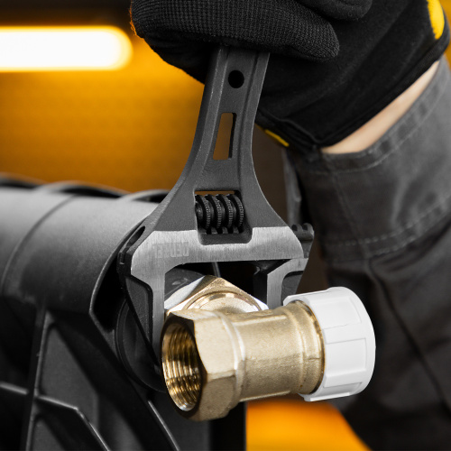 Ключ разводной, 200 мм, CrV, кованый Denzel по ценам производителя в Уфе с доставкой по всей России