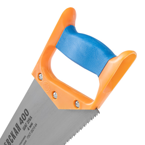 Ножовка по дереву, 400 мм, шаг зубьев 4 мм, пластиковая рукоятка по ценам производителя в Уфе с доставкой по всей России