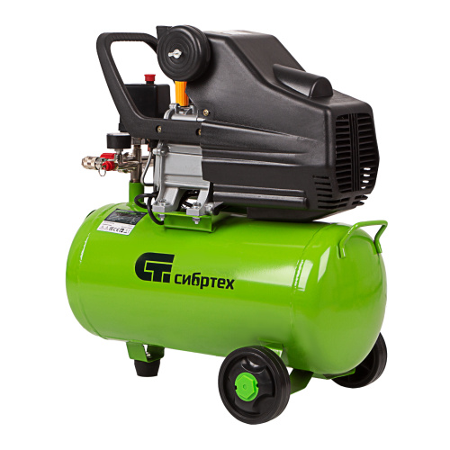 Компрессор воздушный КК-1500/24, 1.5 кВт, 198 л/мин, 24 л, прямой привод, масляный Сибртех по ценам производителя в Уфе с доставкой по всей России