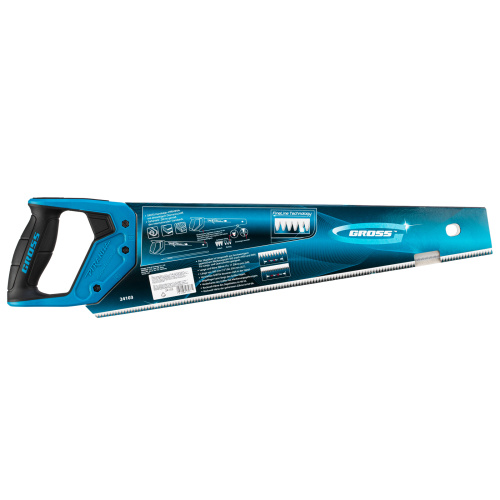 Ножовка по дереву "Piranha", 450 мм, 11-12 TPI, зуб-3D, каленый зуб, двухкомпонентная рукоятка Gross по ценам производителя в Уфе с доставкой по всей России