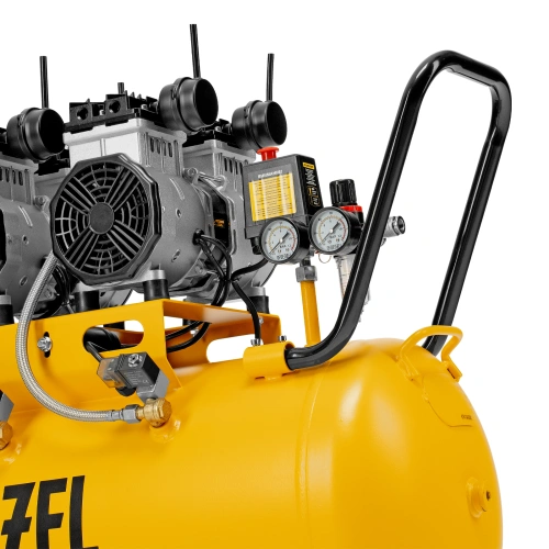 Компрессор безмасляный, малошумный DLS 3300/100, 3300 Вт,3x1100, 100 л, 570 л/мин ,блок управления Denzel по ценам производителя в Уфе с доставкой по всей России