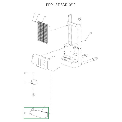 Кожух моторного отсека нижний для штабелеров SDR1-1,2 т, SDR1635 по ценам производителя в Уфе с доставкой по всей России