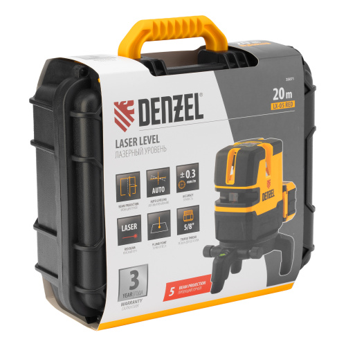 Лазерный уровень LX 05 Red, 20 м, 635 нм, аккумулятор Li 5200 mAh, резьба 5/8" Denzel по ценам производителя в Уфе с доставкой по всей России